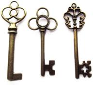 🔑 aokbean 30-piece set of large skeleton keys in antique bronze finish - perfect collection of 30 keys logo