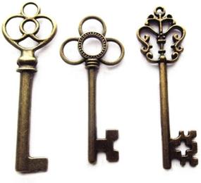 img 4 attached to 🔑 Aokbean 30-Piece Set of Large Skeleton Keys in Antique Bronze Finish - Perfect Collection of 30 Keys