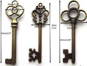 img 1 attached to 🔑 Aokbean 30-Piece Set of Large Skeleton Keys in Antique Bronze Finish - Perfect Collection of 30 Keys