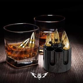 img 3 attached to 🥃 Metal Whiskey Stones - Stainless Steel Ice Cubes for Chilling Bourbon and Scotch in Your Whisky Glass - Ideal Gifts for Men, Father's Day, Christmas Stocking Stuffer