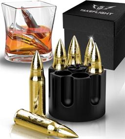 img 4 attached to 🥃 Metal Whiskey Stones - Stainless Steel Ice Cubes for Chilling Bourbon and Scotch in Your Whisky Glass - Ideal Gifts for Men, Father's Day, Christmas Stocking Stuffer