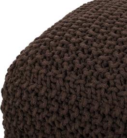 img 2 attached to Premium Brown Pouf by Christopher Knight Home - Versatile and Stylish Decor Accent