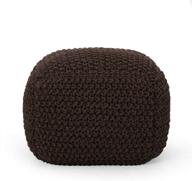 premium brown pouf by christopher knight home - versatile and stylish decor accent logo