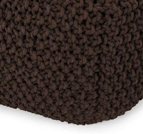 img 1 attached to Premium Brown Pouf by Christopher Knight Home - Versatile and Stylish Decor Accent