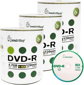 img 2 attached to 📀 300-Pack Smart Buy DVD-R 4.7GB 16X Logo Blank Data Video Movie Recordable Discs - Ultimate Value!