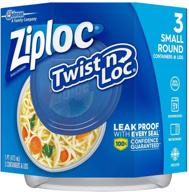 🔒 ziploc twist 'n loc containers, 16 oz. 3-pack: secure food storage solution with airtight lids logo