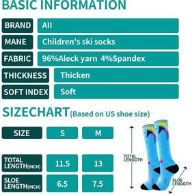img 3 attached to 🧦 AII Kids' Knee High Ski Socks – Ideal Snowboard Socks for Skiing & Outdoor Cold Weather (2-3 pairs)