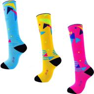 🧦 всесезонные детские высокие носки для горнолыжного спорта - идеальные носки для сноуборда на лыжах и активного отдыха на морозе (2-3 пары) логотип