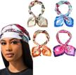 4pcs silk satin square headscarf women's accessories and scarves & wraps logo