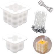 🕯️ 3d silicone candle molds set: 2pcs with 50 pcs candle wicks for diy candle making & crafts logo