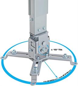 img 3 attached to 📽️ Cmple - Universal Adjustable Projector Ceiling Mount, Extendable Projector Bracket for LCD/DLP Projectors - Max 44lbs (Silver)