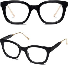 img 3 attached to 👓 SOJOS Square Blue Light Blocking Computer Glasses for Women and Men - SJ5060