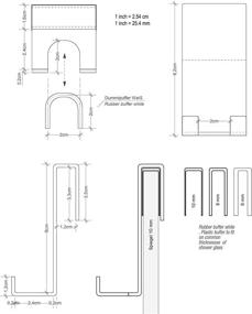 img 1 attached to 🛁 DWBA Brass Hanging Hook for Shower Glass Doors with (0.2"/0.25"/0.35") Space – Chrome Finish