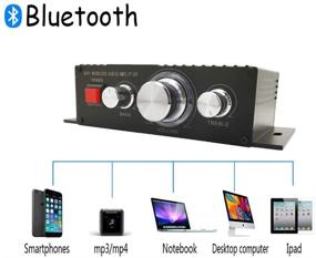 img 2 attached to 🔊 100W Dual Channel Stereo Amplifier - Mini Bluetooth Audio Component for Home Speaker, Smart Phone, iPhone, iPad, Computer Receiver Pairing (Power Adapter Excluded)
