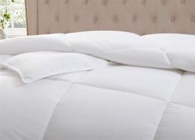 img 3 attached to 🛏️ Premium Hypoallergenic White Down Alternative Comforter - Full/Queen Size