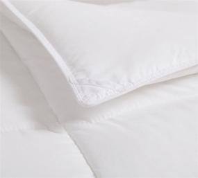 img 4 attached to 🛏️ Premium Hypoallergenic White Down Alternative Comforter - Full/Queen Size