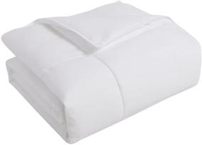img 2 attached to 🛏️ Premium Hypoallergenic White Down Alternative Comforter - Full/Queen Size