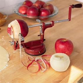 img 3 attached to 🍏 Effortlessly Peel and Core Apples with Cucina Pro Apple Peeler and Corer - Durable Chrome Cast Iron with Secure Countertop Suction Cup