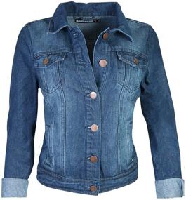 img 4 attached to Stylish Dollhouse Women Basic Jacket 🧥 X Large - Perfect Fit for Women's Clothing