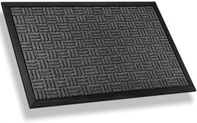 img 4 attached to 🏠 Mibao Entrance Door Mat: Large, Heavy-Duty, Non-Slip Welcome Doormat - Ideal for Entry, Front, and Outdoor Rugs - 36 x 60 inch, Gray