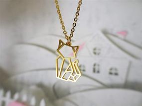 img 3 attached to 📿 Geometric Necklace for Girls - Menagerie Origami Jewelry, Necklaces & Pendants