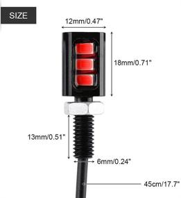 img 2 attached to 🏍️ High-Performance 2pcs 12V Motorcycle License Plate Light Lamp: Universal Car Auto 3 LED Waterproof Screw Bolt Lights - Ideal for Car, Truck, ATV, Motorcycle, and Bike (Red)