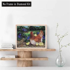 img 3 attached to 🐔 Theshai 5D Diamond Painting Rooster Chick: Full Drill Crystal Rhinestone Embroidery Kit for Wall Decor - 12x16Inch