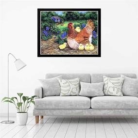 img 1 attached to 🐔 Theshai 5D Diamond Painting Rooster Chick: Full Drill Crystal Rhinestone Embroidery Kit for Wall Decor - 12x16Inch