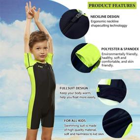 img 2 attached to 👦 Karrack Guard Short Sleeve Swimsuit for Boys' Swimwear