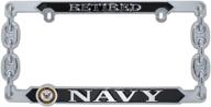 🔵 retired navy 3d license plate frame logo