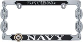 img 4 attached to 🔵 Retired Navy 3D License Plate Frame