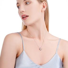 img 3 attached to MUAIOLAUS 14K Gold Plated Birthstone Heart Necklace for Women - Cubic Pendant Necklaces for Mother's Day, Birthday and Anniversary Gifts - Ideal for Mom, Wife, Girls and Her