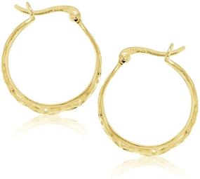 img 2 attached to 🌼 Floral Filigree Hoop Earrings in Yellow Gold Flashed Sterling Silver