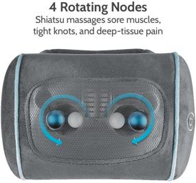 img 3 attached to 🌟 HoMedics Thera-P Shiatsu Massage Pillow: Full Body Deep Tissue Kneading for Neck, Back, Lumbar & More - 4 Rotating Nodes, Plush Soft Design