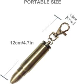 img 1 attached to IOYOI Keychain Fire Starter: Permanent Metal Flint Matchstick, Kerosene Refillable Lighter for Camping and Hiking - Ideal Gift for Men (Fuel Not Included)