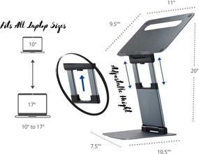 img 3 attached to Регулируемый столик-подставка для ноутбука "Эргономичный