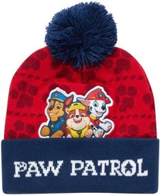 img 3 attached to 🧢 Прелестная зимняя шапка и варежки для мальчиков Nickelodeon Paw Patrol - возраст 2-7!