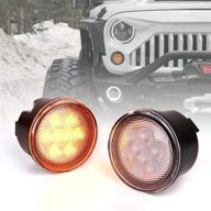 🚦 xprite amber clear lens led turn signal lights with parking function for 2007-2018 jeep wrangler jk & wrangler unlimited logo