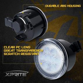 img 2 attached to 🚦 Xprite Amber Clear Lens LED Turn Signal Lights with Parking Function for 2007-2018 Jeep Wrangler JK & Wrangler Unlimited