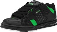 🌍 globe sabre trainers: black/green men's fashion sneakers logo