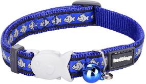 img 2 attached to 🐱 Dark Blue Reflective Cat Collar by Red Dingo - One Size Fits All