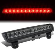 smoked led 3rd third high mount brake light stop lamp compatible with chevy tahoe suburban gmc yukon xl gmt800 00-06 logo