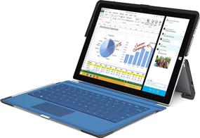 img 1 attached to 📱 OtterBox SYMMETRY SERIES для Microsoft Surface Pro 3 - Прозрачный/Сланцево-серый - Розничная упаковка.