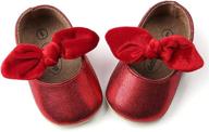 coucou bowknot anti slip toddler princess girls' shoes and flats logo