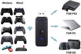 img 4 attached to 🕹️ Skywin Wireless Controller Adapter - Enables Nintendo Switch or PC Compatibility with PS3/PS4/XBOX Controllers