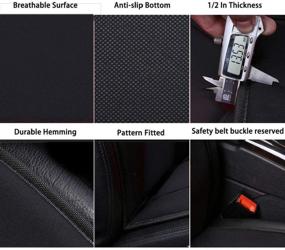 img 1 attached to 🚗 Car Seat Cushion - Durable Protector for Auto, Truck, Van, SUV - Universal Fit, Anti-Slip Driver Seat Cover with Backrest - 1 Piece, Black