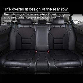 img 3 attached to 🚗 Car Seat Cushion - Durable Protector for Auto, Truck, Van, SUV - Universal Fit, Anti-Slip Driver Seat Cover with Backrest - 1 Piece, Black