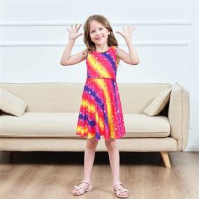 img 3 attached to 🦋 Sleeveless Sundress in Colorful Butterfly Design - Girls' Clothing Dresses with MODAFANS