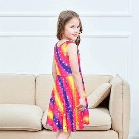 img 2 attached to 🦋 Sleeveless Sundress in Colorful Butterfly Design - Girls' Clothing Dresses with MODAFANS