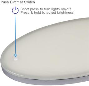 img 3 attached to Оbeaming RV Boat Овальный световой купол: регулируемый по яркости светодиодный потолочный светильник DC12V-24V для автодома, дома на колесах, прицепа, интерьерного освещения морского парусника - поверхностный монтажный панель с пультом диммера (теплый белый)